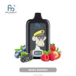 RandM Tornado Belgium | Fumot Original RandM Digital Box 12000 batterij en vloeistofdisplay vape-apparaat gemixte bessen FV0D613