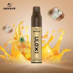 RandM Tornado Belgium | RandM Movkin Ulax 6800 (keramische spoel) oplaadbaar wegwerpvape-pod-apparaat Pina Colada-rum FV0D663