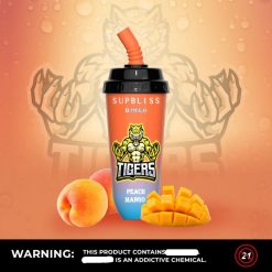 RandM Tornado Belgium | RandM Supbliss Bingo 8000 vape pod-apparaat 1 st perzik-mango FV0D6263