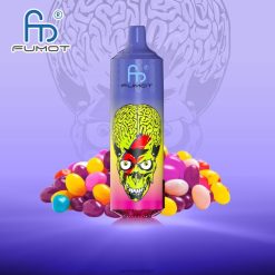 RandM Tornado Bestellen | Fumot RandM Tornado 9000 pro vape-apparaat met batterij en ejuice-display versie 1 zure snoep FV0D6197