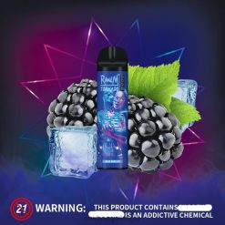 RandM Tornado Bestellen | RandM Tornado 8000 vape-apparaat met luchtstroomregeling 1 st blauw razz-ijs FV0D6237