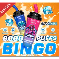 RandM Tornado Vape Smaken | RandM Supbliss Bingo 8000 vape pod-apparaat 1 st aardbeienijs FV0D6256