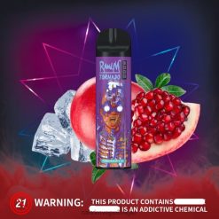 RandM Tornado Vape Smaken | RandM Tornado 8000 vape-apparaat met luchtstroomregeling 1 st granaatappel ijs FV0D6246