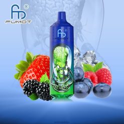 RandM Vape Antwerpen | Fumot RandM Tornado 9000 pro vape-apparaat met batterij en ejuice-display versie 1 gemixte bessen FV0D6192