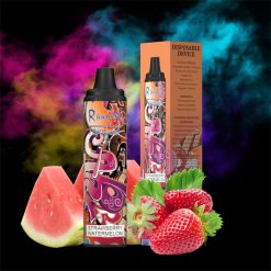 RandM Vape Antwerpen | RandM Tornado 6000 luchtstroomregeling vape pod-apparaat 1 st aardbei watermeloen FV0D6292