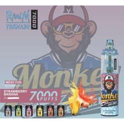 RandM Vape Antwerpen | RandM Tornado 7000 vape-apparaat met luchtstroomregeling 1 st aardbei banaan FV0D6182