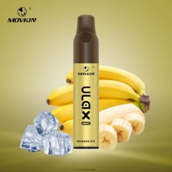 RandM Vape België | RandM Movkin Ulax 6800 (keramische spoel) oplaadbaar wegwerpvape-pod-apparaat bananen ijs FV0D661