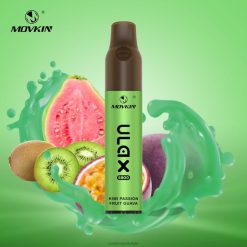 RandM Vape België | RandM Movkin Ulax 6800 (keramische spoel) oplaadbaar wegwerpvape-pod-apparaat kiwi-passievrucht-guave FV0D671