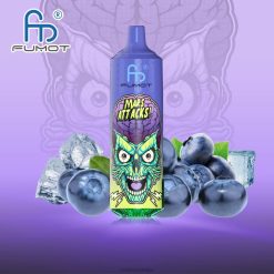 RandM Vape Prijs | Fumot RandM Tornado 9000 pro vape-apparaat met batterij en ejuice-display versie 1 bosbessen ijs FV0D6185