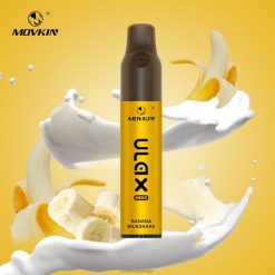 RandM Vape Prijs | RandM Movkin Ulax 6800 (keramische spoel) oplaadbaar wegwerpvape-pod-apparaat bananen milkshake FV0D665