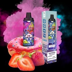 RandM Vape Prijs | RandM Tornado 6000 luchtstroomregeling vape pod-apparaat 1 st aardbei donut FV0D6285
