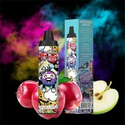 RandM Vapes Bestellen | RandM Tornado 6000 luchtstroomregeling vape pod-apparaat 1 st dubbele appel FV0D6298