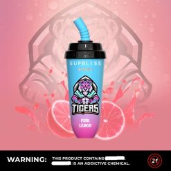 Tornado Vape België | RandM Supbliss Bingo 8000 vape pod-apparaat 1 st roze citroen FV0D6260