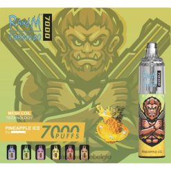 Tornado Vape België | RandM Tornado 7000 vape-apparaat met luchtstroomregeling 1 st ananas ijs FV0D6180