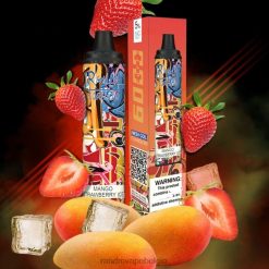 Tornado Vape Kopen | RandM Tornado 6000 luchtstroomregeling vape pod-apparaat 1 st mango-aardbei-ijs FV0D6289